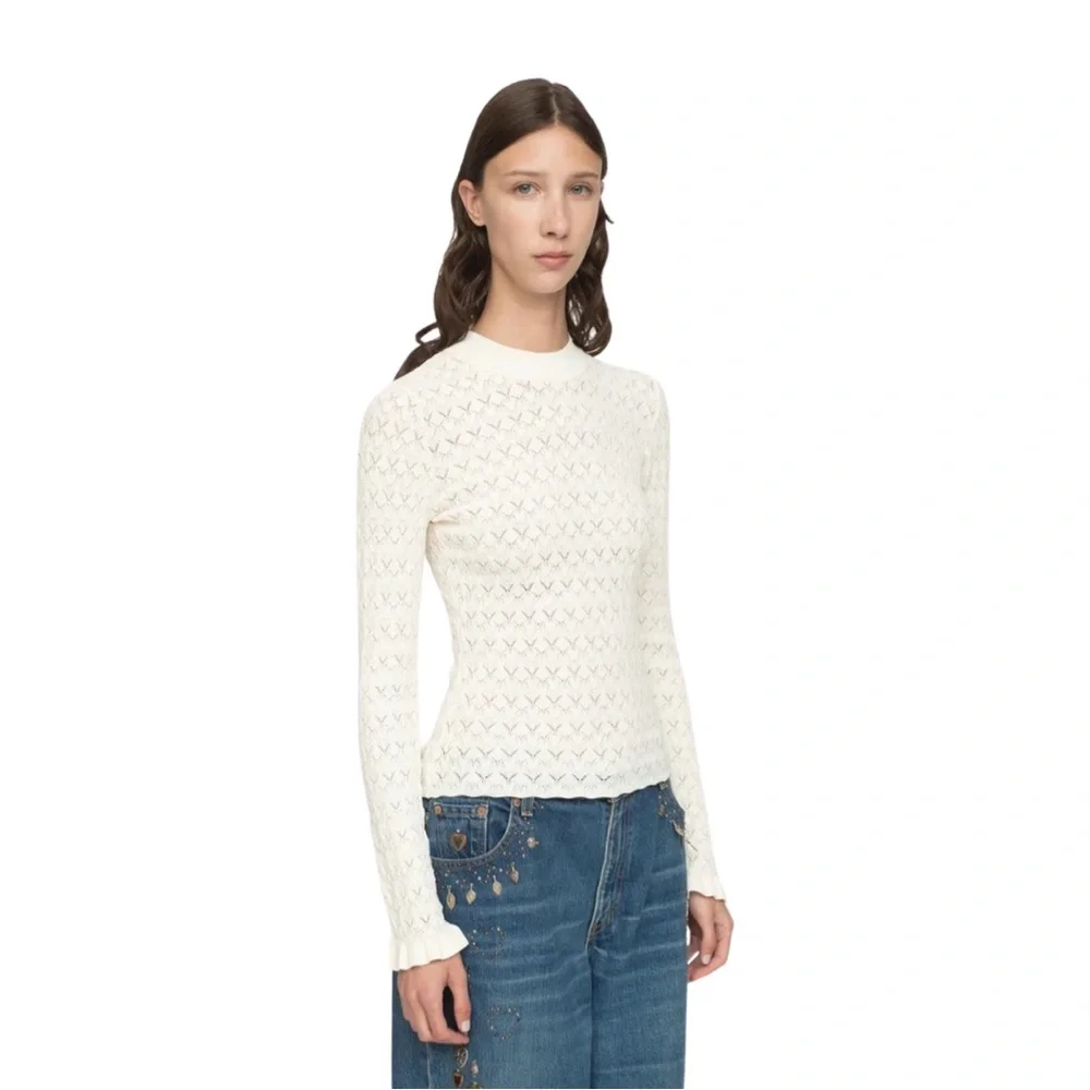 SEA NY Rue Sweater Cream NWT - Picture 3 of 10